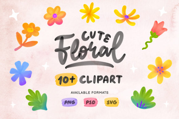 Cute Floral Clipart Illustrations: A Versatile Tool for Modern Design