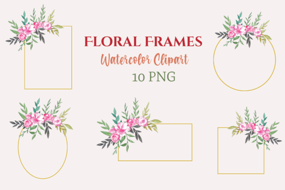 Discover the Beauty of Watercolor Floral Frames 10 PNG
