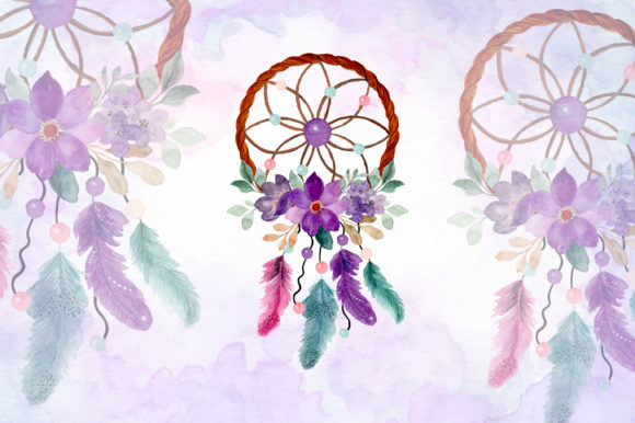 Discover the Elegance of Watercolor Dream Catcher with Floral 13