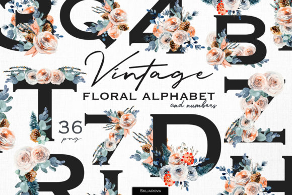 Embrace Elegance with the Vintage Floral Alphabet: A Versatile Design Solution