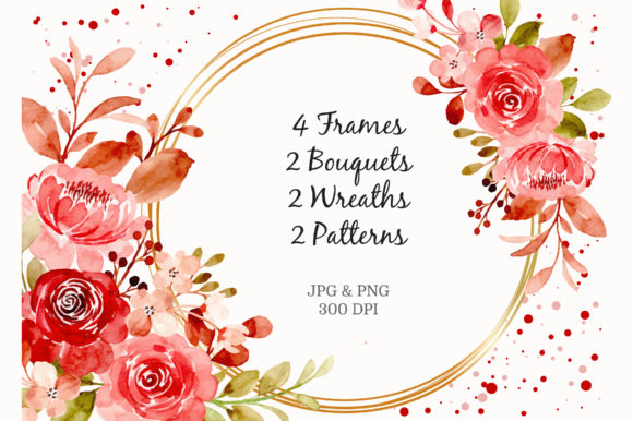 Explore Digital Clipart Floral Watercolor Part18