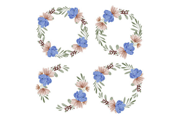 Exploring the Versatility of Floral Wreath Frame Watercolor Style Set