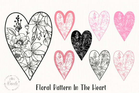 Heart with a Floral Pattern 1: A Unique and Versatile Design for Your Creative Projects