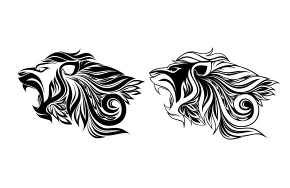 Lion in Floral Ornament: A Versatile and Elegant Design Choice