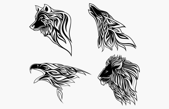 Predatory Animal in Floral Ornament: A Fusion of Nature and Art