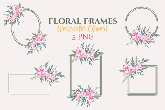 Strategic Use of Watercolor Clipart Green Floral Frames for Enhanced Creativity and Branding