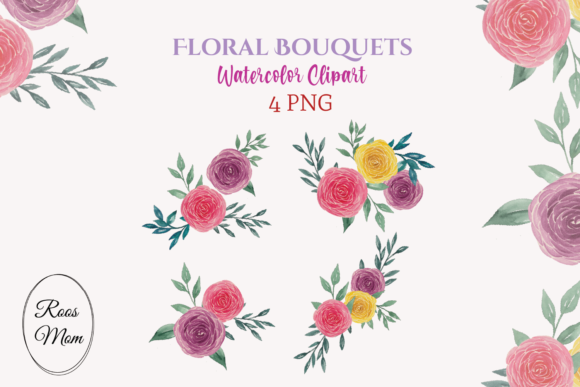 Unleashing Creativity with Floral Bouquets Watercolor Clipart