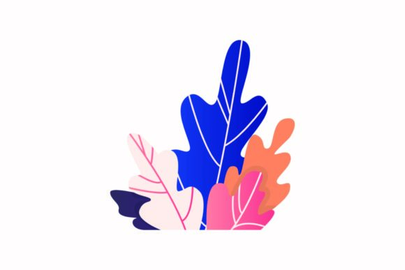 Unlocking Creativity with Flat Illustration Asset - Floral Leaf