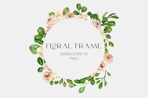 Watercolor Festive Floral Wreath: A Versatile Design Asset