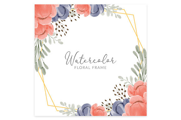Watercolor Floral Bouquet Square Frame: A Versatile Design for Your Creative Projects