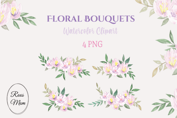 Watercolor Floral Bouquets: A Versatile and Artistic Choice for Creative Projects