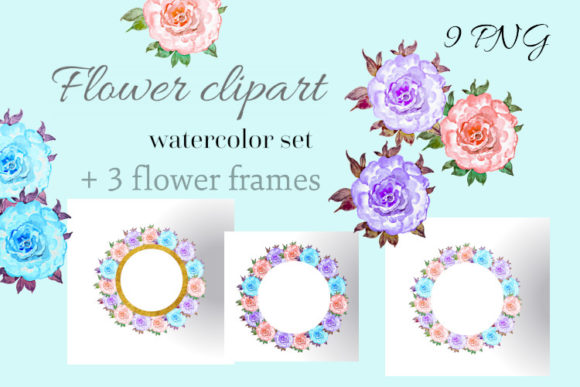 Watercolor Floral Round Frames Clipart: A Versatile Tool for Creative Projects