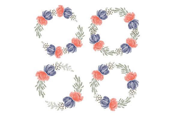 Watercolor Flower Floral Wreath Set: A Versatile Tool for Creative Projects