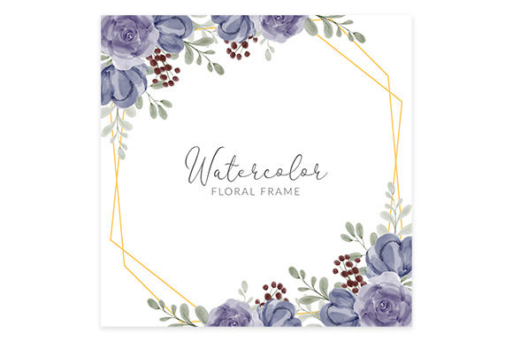 Watercolor Purple Floral Frame Border: A Versatile Design Element